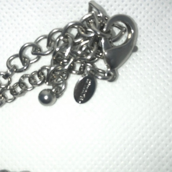 SOLD Gray Large Lucite Cross Statement Necklace - Picture 7 of 8